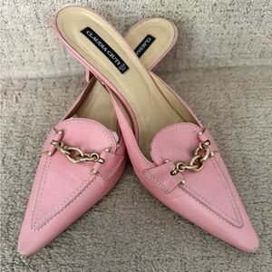 Claudia Ciuti Pink Leather Shoes